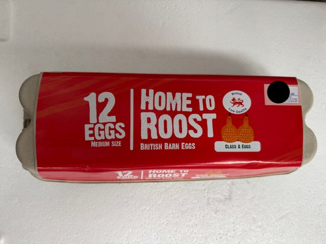 EGGS - 12 pack - BARN EGGS (RRP £2.99)