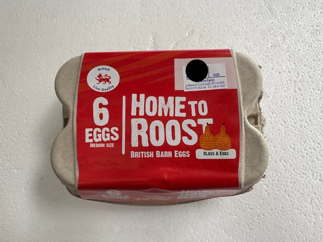EGGS - 6 pack - BARN EGGS (RRP £1.79)