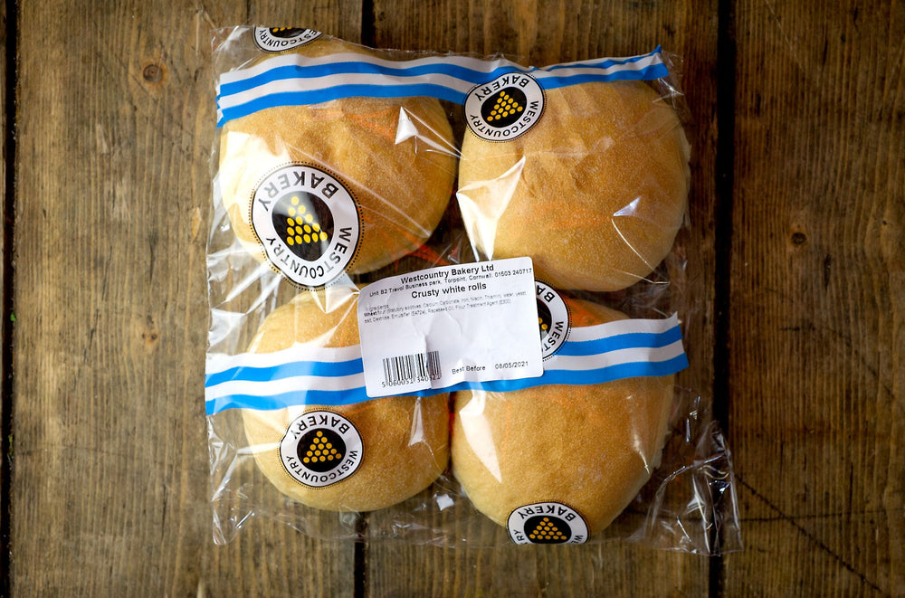 BAKERY - 4 pack crusty rolls (RRP £1.69)