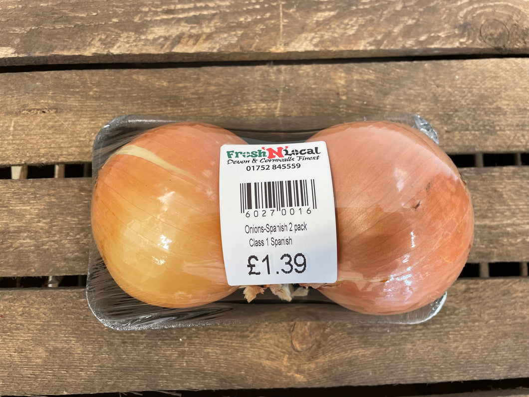 VEGETABLES - Onions Spanish 2 pack (RRP £1.59)